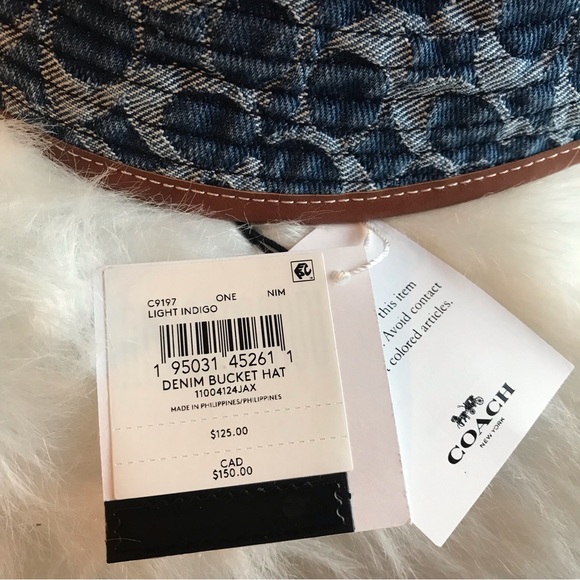 ❤️ Coach Signature Denim Bucket Hat - Picture 6 of 8